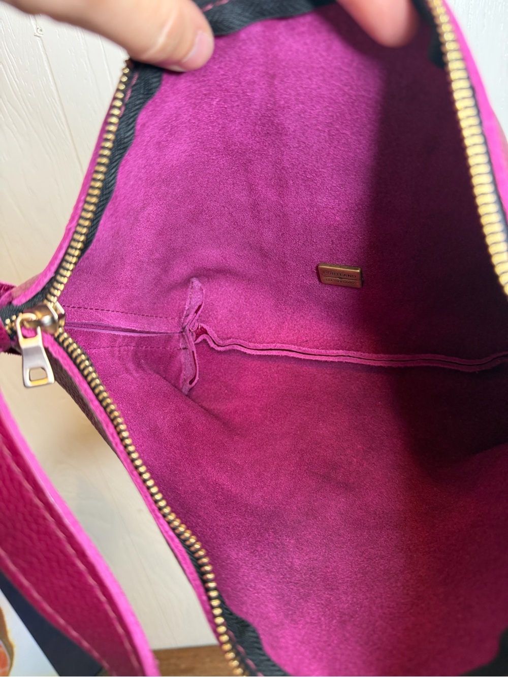 Portland Leather Goods Slouchy Shoulder Bag Orchid - Picture 8 of 10